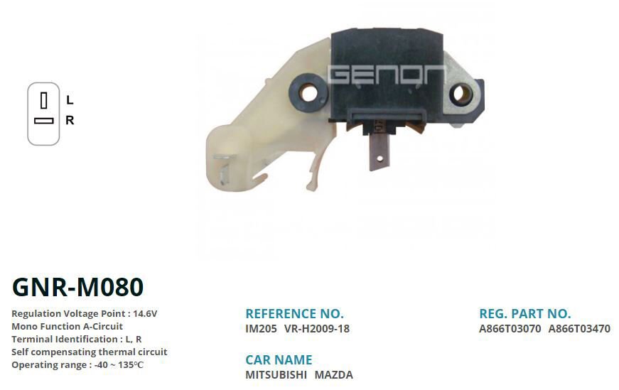 12V MITSUBISHI L300 ESKI MODEL-MAZDA E2200-323 L R | OEM:VR-H2009-18-IM205-A866T03070