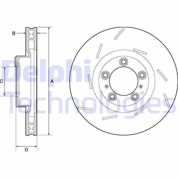 FREN DİSKİ TEKLİ PAKET - BOYALI. DELİKLİ ÖN PORSCHE PANAMERA 09/2009 > | OEM:298615301B-97035140300-97035140301