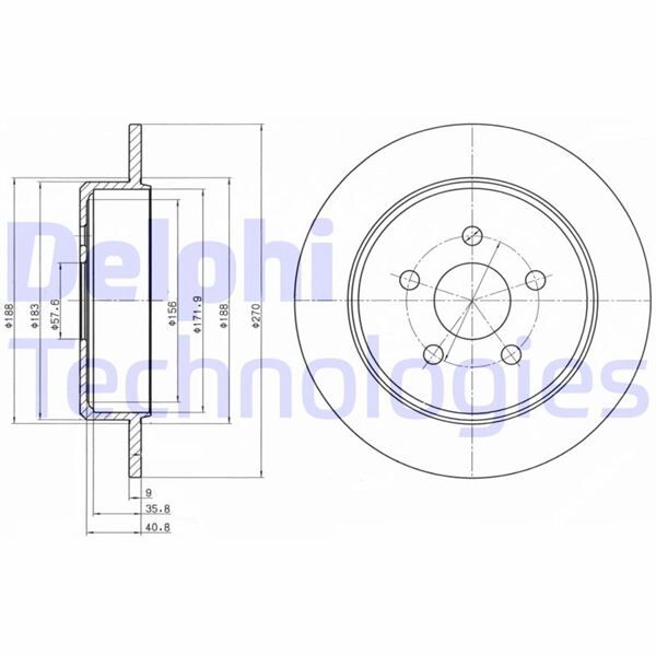FREN DİSKİ ÇİFTLİ PAKET . DELİKSİZ ARKA CHRYSLER PT CRUISER 09/2003 > | OEM:5085651AA