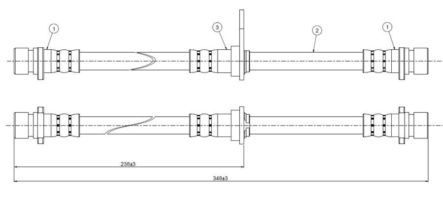 FREN HORTUMU arka Accord CA4-CA5 85-89 | OEM:46430SE5A01