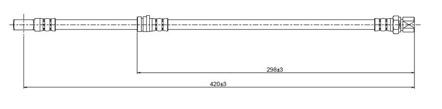 FREN HORTUMU ön Omega A 86-. | OEM:562349