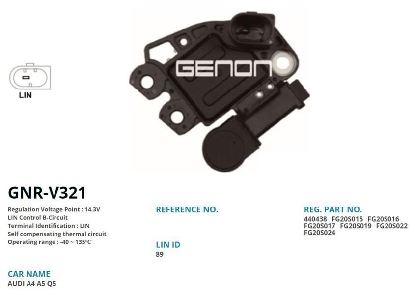 12V AUDI A4-A5-A6-A7-Q5-PORSCHE MACAN LIN | OEM:VR-V8060-M620
