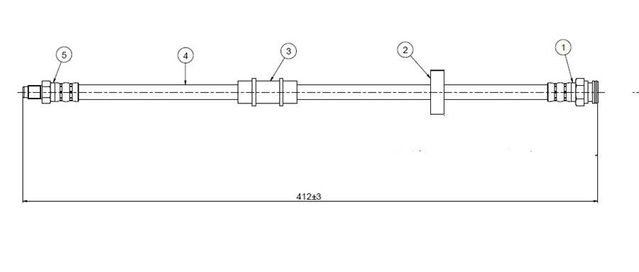 FREN HORTUMU ön Uno serie 2 89. | OEM:7569160