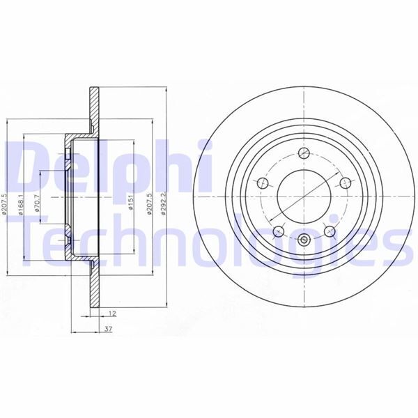 ARKA FREN AYNASI 16 INÇ ASTRA J 09 > ZAFIRA C 11 > CRUZE 09 > 268.5x12x5DL DOLU 569075 | OEM:95527033-13502137-13502138-569071