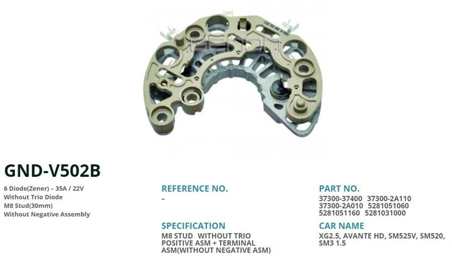 VALEO KOREA SERI ALTERNATOR ICIN HYUNDAI ACCENT-ERA-GETZ-KIA CERATO-RIO 1.5 CRDI 30mm 6 DIOT M8 W | OEM:RP-43-MER523-37300-37400