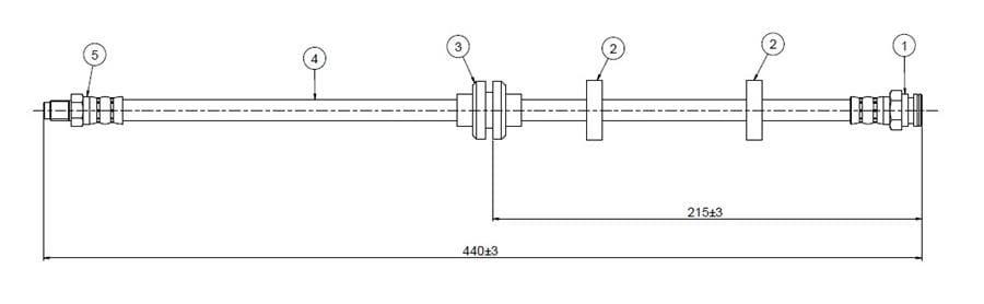 FREN HORTUMU ön Lybra 1.6 16V-1.8 16V-1.9 JTD-2.0 20V-2.4 JTD 99- | OEM:46454003-71736924