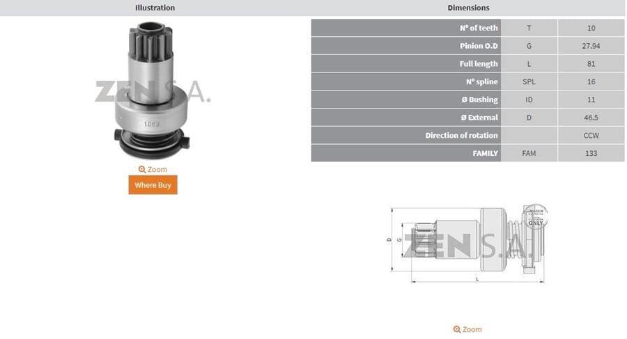 10 DIS SKODA OCTAVIA 1.8-VW GOLF-NEW BEETLE 1.8-2.0 CCW | OEM:UMD-5852-1006209680-F000AL1100