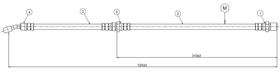 FREN HORTUMU arka Legacy 90- . | OEM:26531AA070
