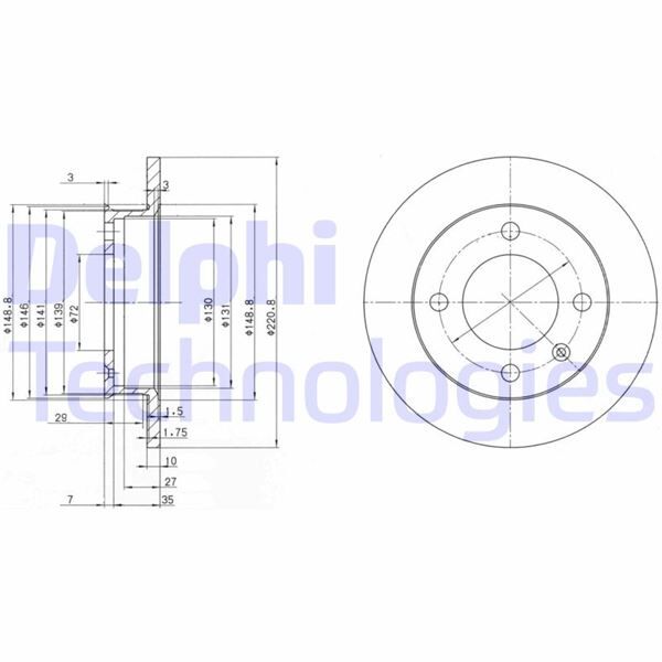 ÖN FREN DİSKİ FORD FİESTA II 76>04/89 | OEM:1102559-1571346-1571347-1571348