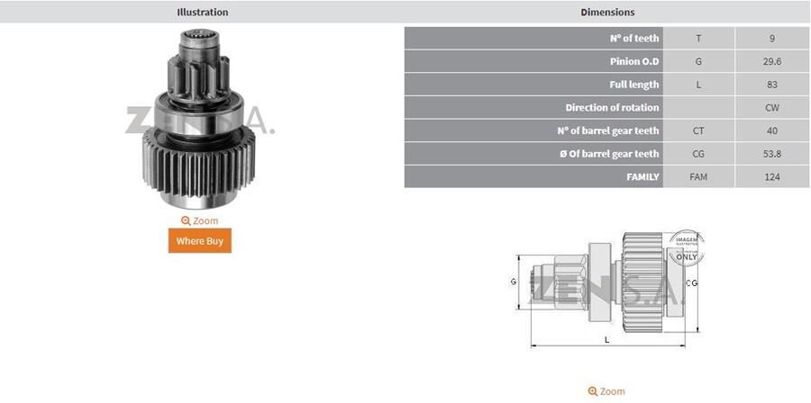 9 DIS MAZDA B2500-KIA-FORD RANGER | OEM:UMD-5424-0283006990