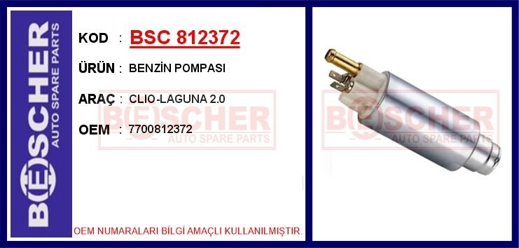 BENZİN POMPASI CLIO-LAGUNA 2.0 | OEM:7700812372