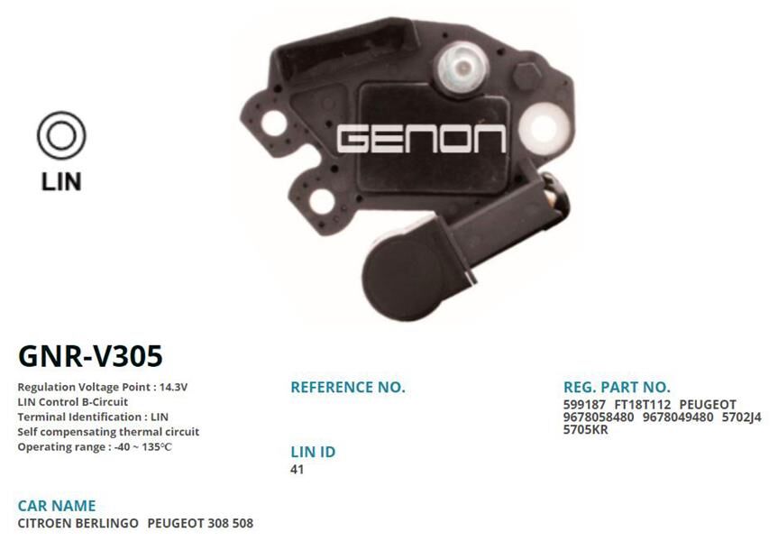 12V CITROEN BERLINGO-C4-C5-JUMPY-DS4 1.6 HDI-PEUGEOT 207-3008-5008-EXPERT-PARTNER 1.6 HDI LIN | OEM:M594