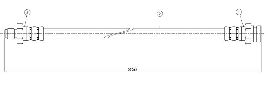 FREN HORTUMU ön Pick-up PE-UD 82-85 | OEM:387443810