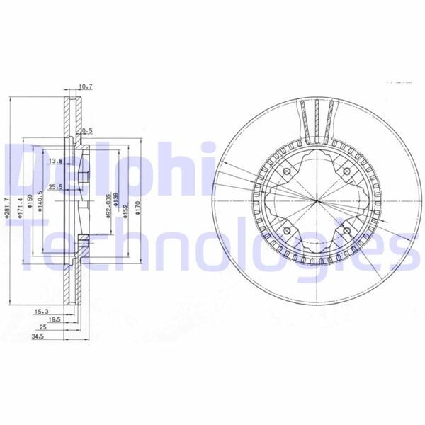 FREN DİSKİ ÇİFTLİ PAKET . DELİKLİ ÖN HONDA ACCORD 01/1993 > 12/1997 | OEM:42510SV1A00-42510SV4A00-45251SM5A00