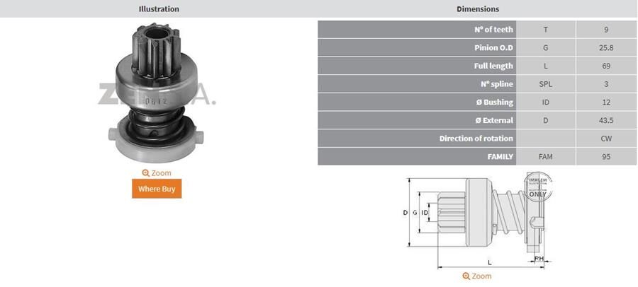 9 DIS BUICK-CHEVROLET-GM-ISUZU | OEM:10468675-10473700