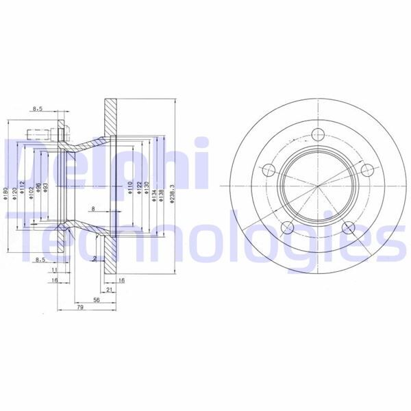 FREN DİSKİ ÇİFTLİ PAKET . DELİKSİZ ÖN MERCEDES MB100. MB80 1987 > 10/1995 | OEM:6314200372-6314200772-A6314200372