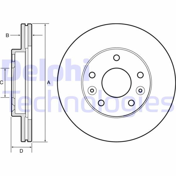 ON FREN DISKI DACIA DUSTER I 10>18 DUSTER II 18> RENAULT MEGANE IV 15> DIŞ ÇAP: 269MM DISKI KALINLIĞI: 22.5MM 5 DELİK HAVALANDIRMALI | OEM:402061715R-402066300R-8660002096