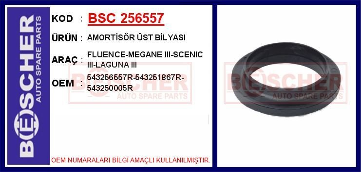 AMORTİSÖR ÜST BİLYASI FLUENCE-MEGANE III-SCENIC III-LAGUNA III | OEM:543256557R-543251867R-543250005R