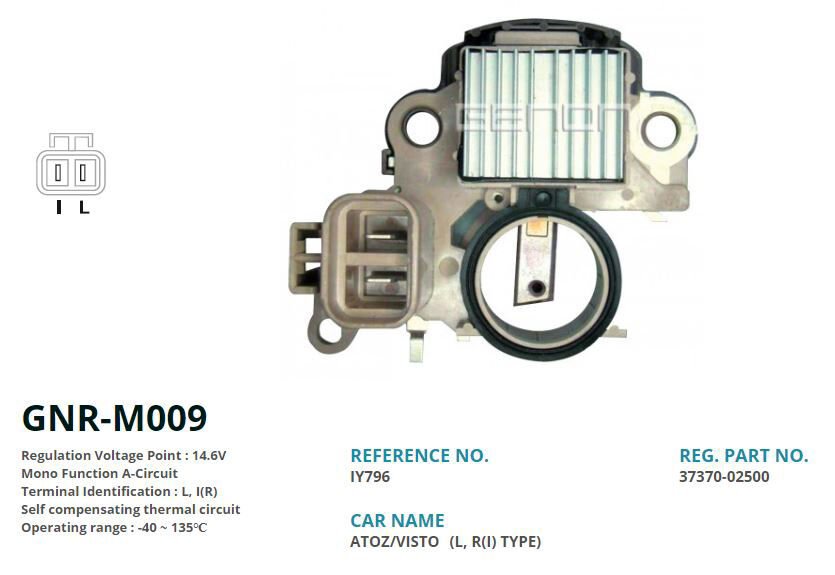 12V HYUNDAI ATOS-ELENTRA-MITSUBISHI COLT-GALANT L I R | OEM:VR-H2009-187-IY796-37370-02500