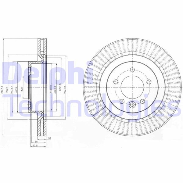 FREN DİSKİ TEKLİ PAKET . DELİKLİ ÖN LAND ROVER DISCOVERY. RANGE ROVER SPORT 11/2004 > 03/2017 | OEM:SBD000613-SBD000614-SDB000611