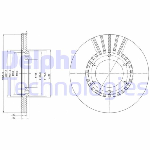 FREN DİSKİ ÇİFTLİ PAKET . DELİKLİ ÖN NISSAN EBRO. PATROL 08/1980 > 10/1997 | OEM:4020637J01-40206C7000-40206C7001