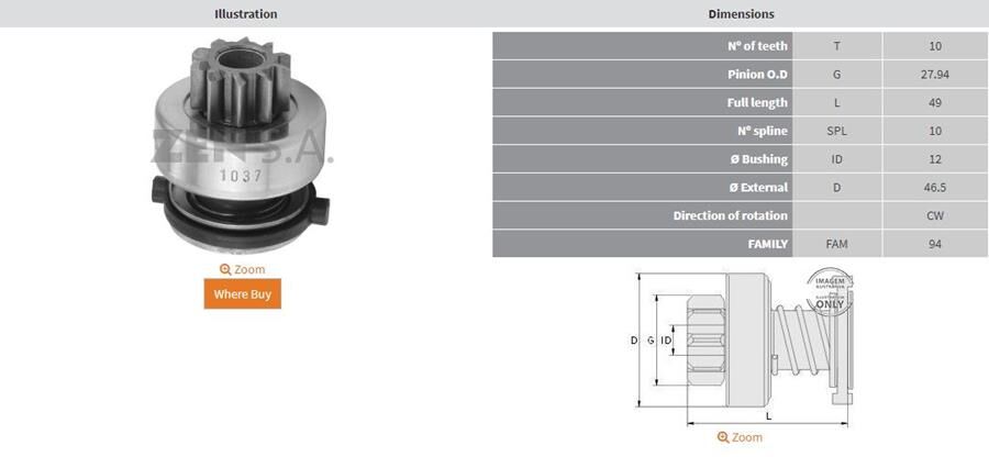 10 DIS CITROEN BERLINGO 2.0 HDI 99-->-MERCEDES VITO DIZEL-MERCEDES SPRINTER D-PEUGEOT PARTNER | OEM:F005M10053