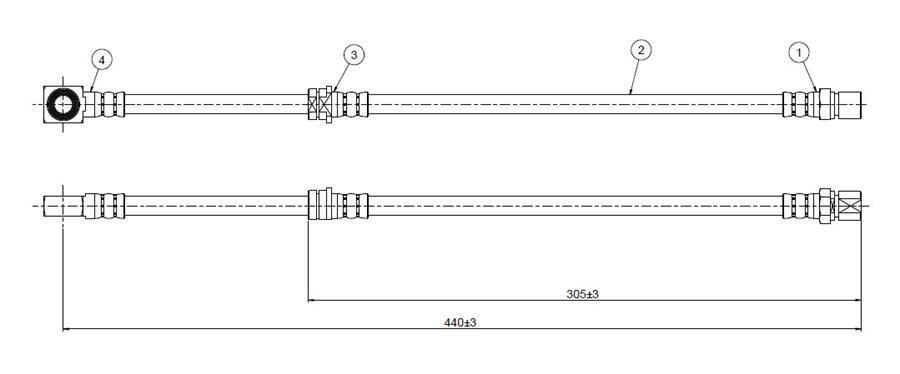 FREN HORTUMU ön Omega A 86-. | OEM:562353