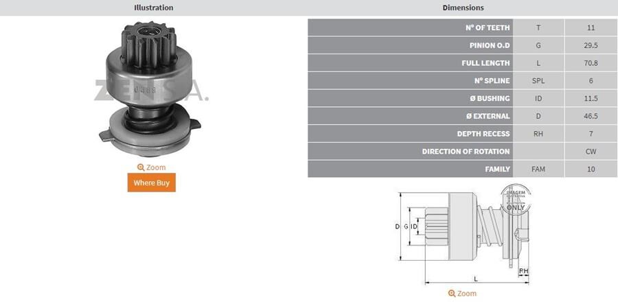 11 DIS DOGAN SLX | OEM:UMD-5575-63221308-63221338