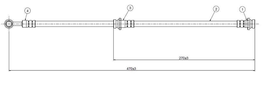 FREN HORTUMU ön Stanza T11 81-86 | OEM:46213D0101