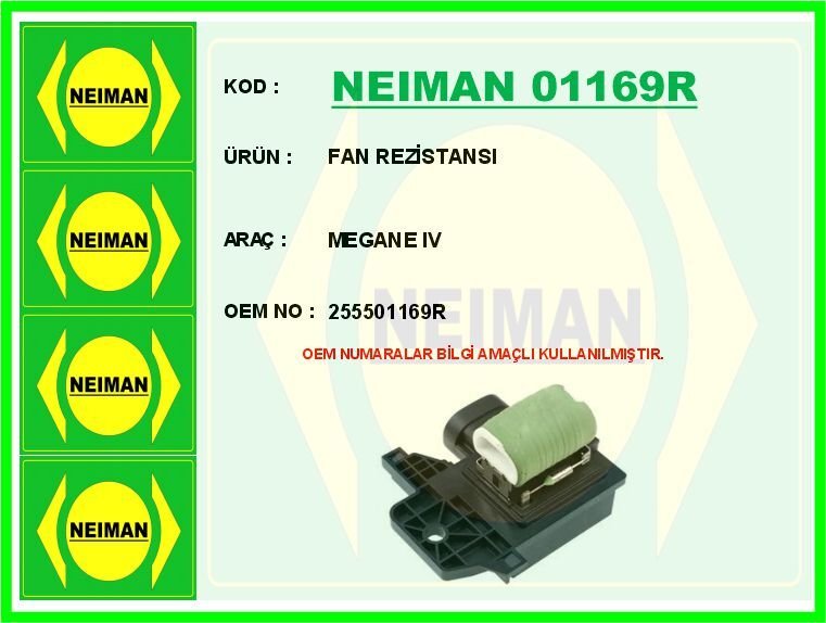 FAN REZİSTANSI MEGANE IV | OEM:255501169R