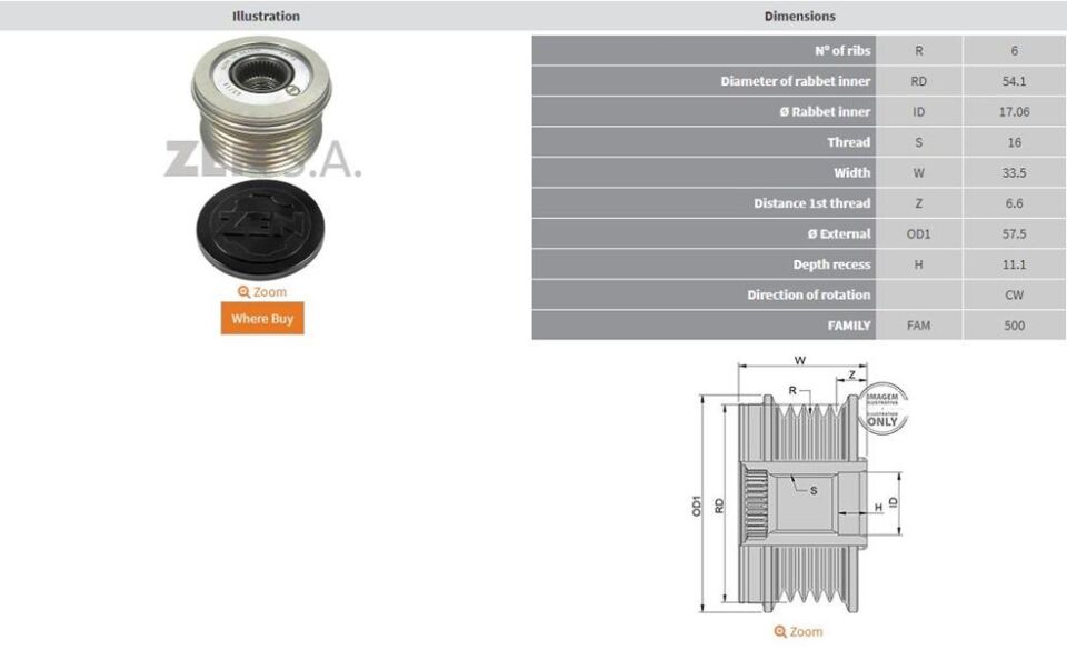 CITROEN BERLINGO-C3-JUMPER-XSARA PICASSO-PEUGEOT 206-407-607-BOXER 6 KANAL | OEM:535017910-KSK-17910