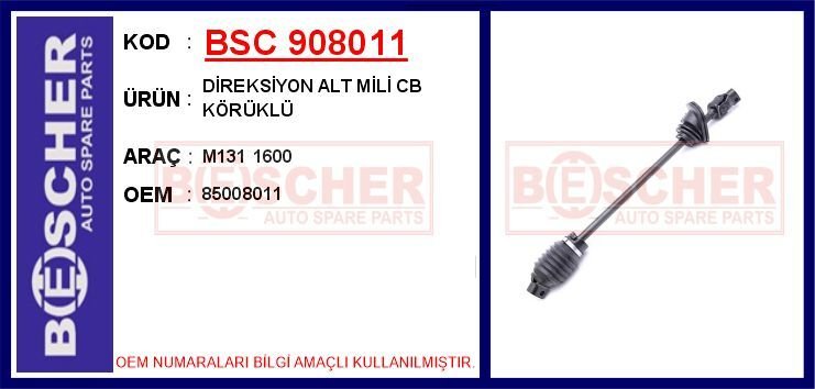 DİREKSİYON ALT MİLİ CB KÖRÜKLÜ M131 1600 | OEM:85008011