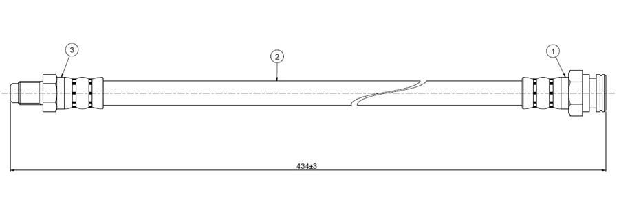 FREN HORTUMU ön 205 CTI. GTI 1.9 84-. | OEM:480650