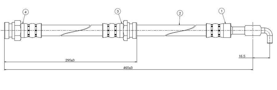 FREN HORTUMU ön 323 BD 81-85 | OEM:B00143980A