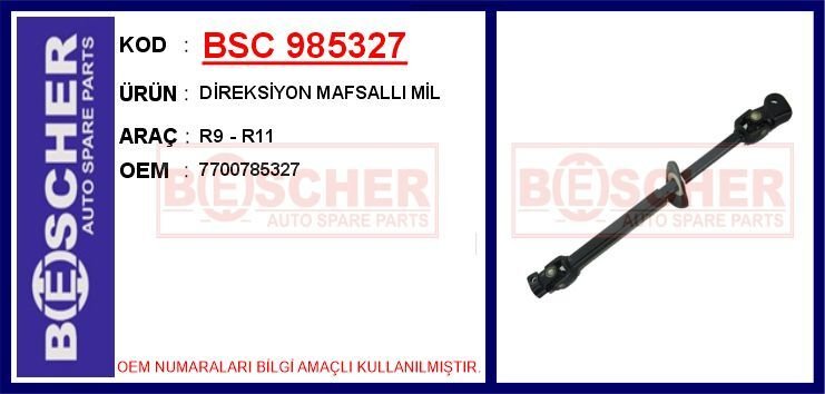 DİREKSİYON MAFSALLI MİL R9 - R11 | OEM:7700785327