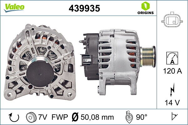 ALTERNATÖR 14V 120A RENAULT CLIO IV 12> CAPTUR I 13> MEGANE IV 15> DACIA SANDERO II 12> LOGAN II 12> DUSTER 10> DOKKER 12> 0.9TCe 1.2TCe 1.6SCe | OEM:231001568R-231001910R-231006677R