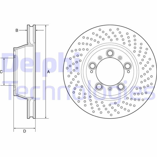 FREN DİSKİ TEKLİ PAKET - BOYALI. DELİKLİ ARKA PORSCHE 911 06/2008 > | OEM:99635240601