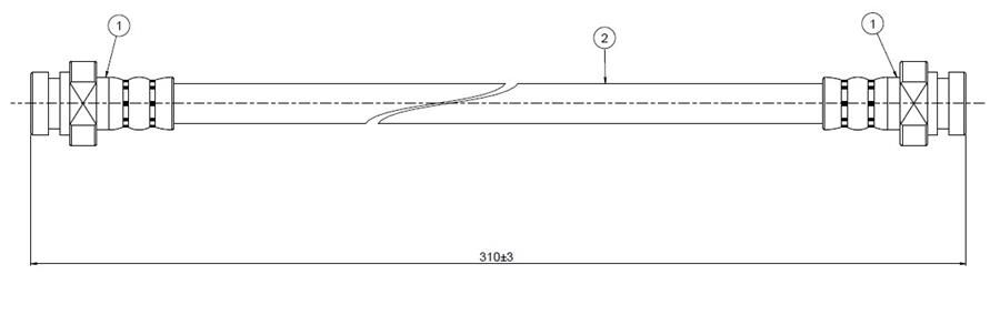 FREN HORTUMU ön Violet A10 78-82 | OEM:4620389916-4621301A16-4621389916