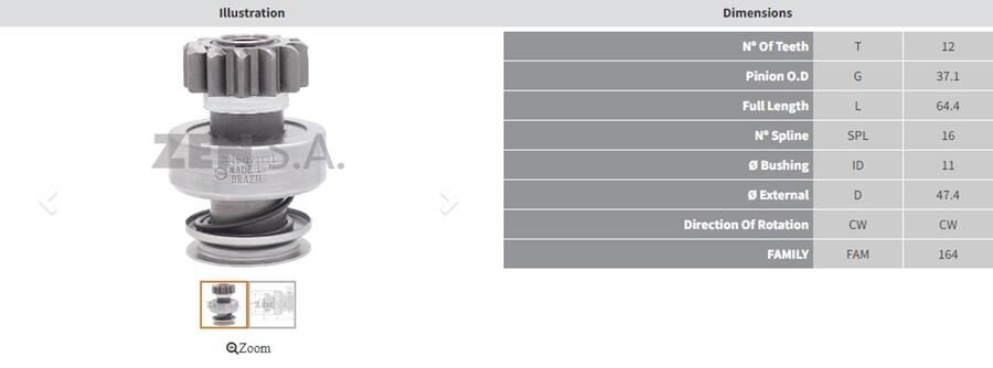 12 DIS GM TRACKER 1.0-1.2 AT START-STOP | OEM:1006210535-0001170663-55514717
