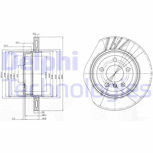 FREN DISKI ARKA BMW X3 E83 | OEM:34213332217