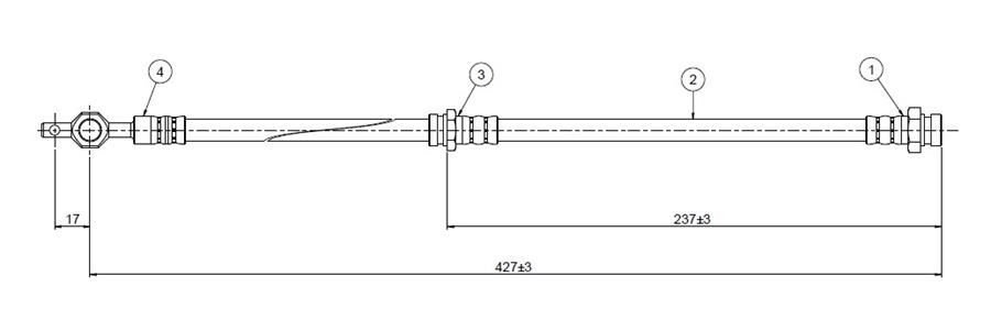 FREN HORTUMU arka Colt 1300.1600 92-. | OEM:MB699558