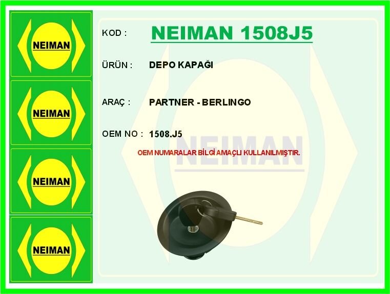 DEPO KAPAĞI PARTNER - BERLINGO | OEM:1508.J5