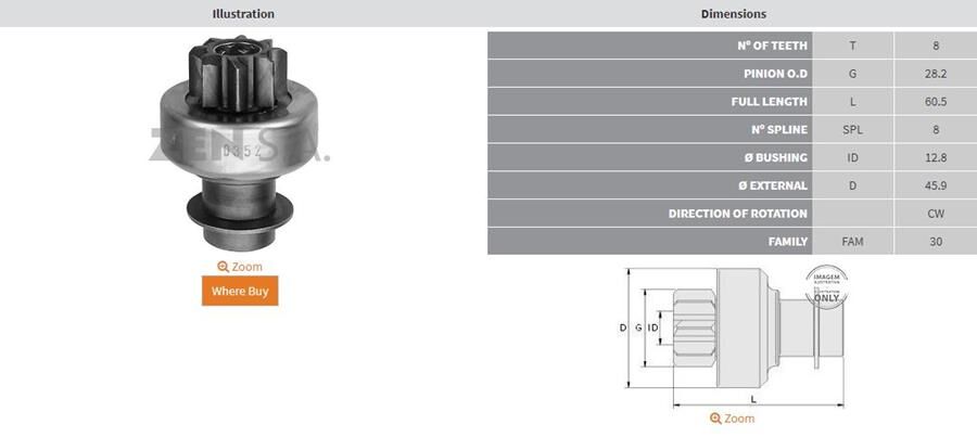 8 DIS KIA SPORTAGE 2.0I-MITSUBISHI GALANT-MAZDA 323 | OEM:UMD-5492-M191T30974-M191T33371