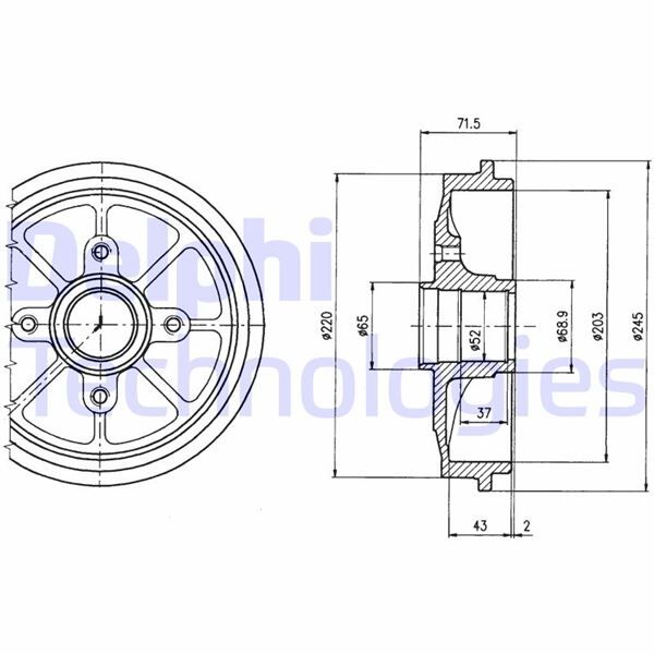 ARKA FREN KAMPANASI C2-C3-C3 II-C3 PLURIEL-P206-P206 T3E -P1007 1.1-1.2-1.4HDI-1.6HDI 03> ABS SİZ P301-P208-C3 III-DS3-C4 CACTUS-C-ELYSEE DV6DTED EURO5 MOTOR 203 42 ABS Lİ / ABS SİZ | OEM:4247.46-4247.49