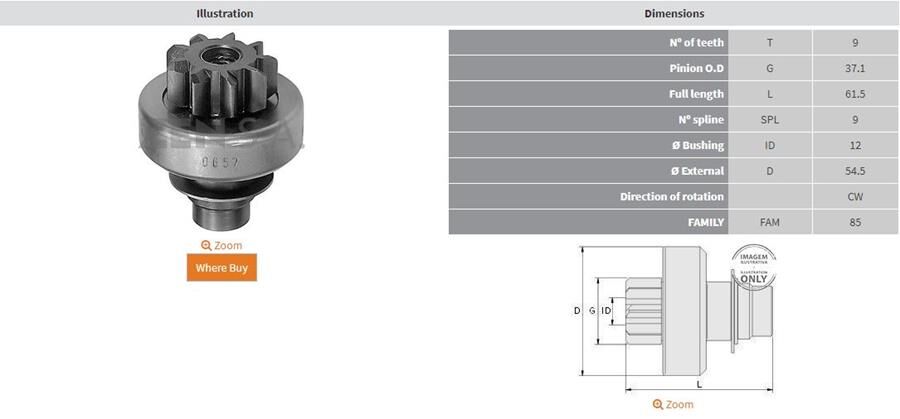 9 DIS FORD F1000 MAXION-LAND ROVER DEFENDER DISCOVERY-MERCEDES SPRINTER 310 DIZEL | OEM:182178-NE212