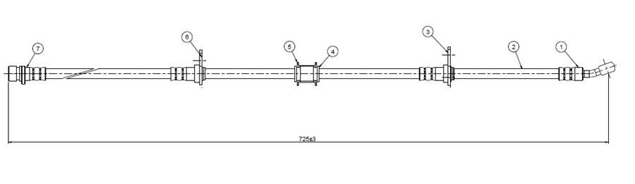 FREN HORTUMU ön Prelude 2.2 i 1.6 92-. | OEM:46410SS0003