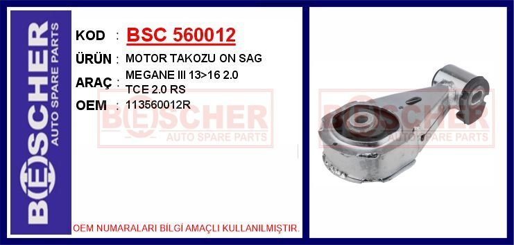 MOTOR TAKOZU ON SAG MEGANE III 13>16 2.0 TCE 2.0 RS | OEM:113560012R