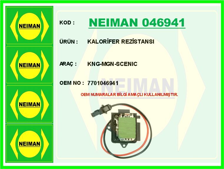 KALORİFER REZİSTANSI KNG-MGN-SCENIC | OEM:7701046941