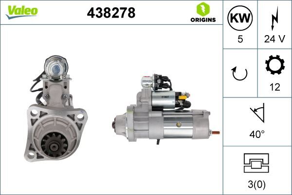 MARŞ MOTORU TS50 RVI PREMIUM KERAX MAXTER 438208 | OEM:5010306910-5010306777-5001847428