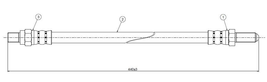 FREN HORTUMU arka 109 series III 71-80 | OEM:RTC3353
